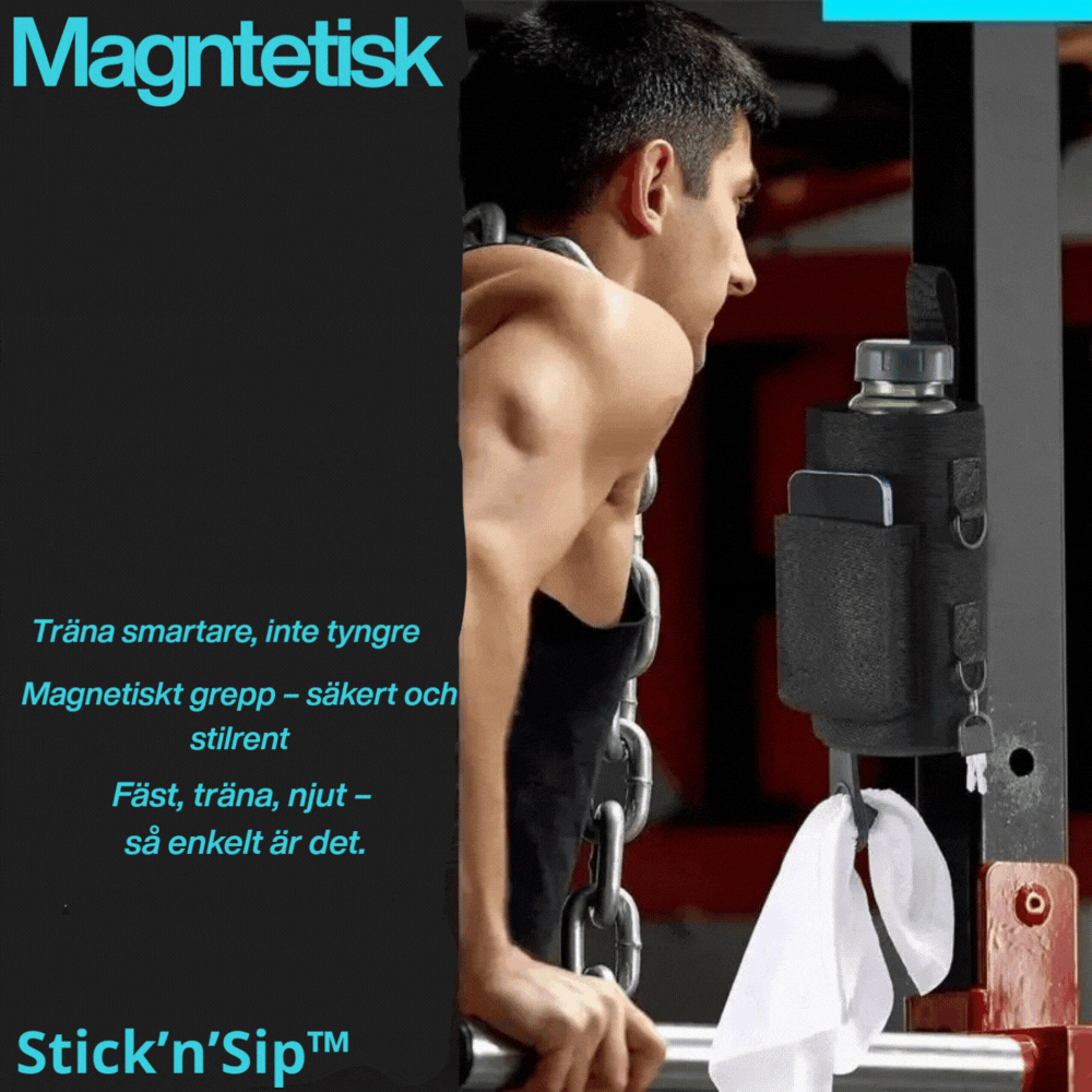 Magnetisk Gym Vattenflaskväska – Halkfri & Portabel Flaskhållare